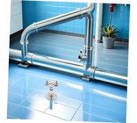 LIFKOME 2pcs Wall Mounted Pipe Clamp Water Pipe Hose Clamp Metal Holder Hanger Fixing Clip Multi-Function Tube Bracket Water Fixing Silver