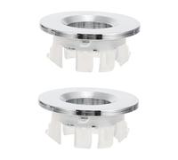 LIFKOME 2Pcs Wash Sink Overflow Rings Basin Overflow Covers Bathroom Sink Accessories Replacement Silver Finish