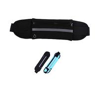 LIFKOME 2pcs Waterproof Sports Waist Bag for Running and Hiking Adjustable Fanny Pack Phone Pocket Outdoor Multi-Functional Waist Pack in Black