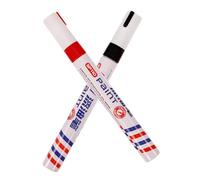 LIFKOME 2pcs Waterproof Touch-up Paint Pens Set for Monument Writing Red Black Portable Marker Pens for Tablet Inscription and Repair Supplies