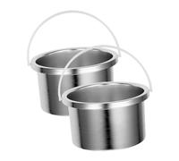 LIFKOME 2pcs Wax Warmer Inner Pot Replacement, 500ml Aluminum Alloy Wax Melting Container with Adjustable Temperature, Convenient Design for Waxing Sessions and Professional Settings
