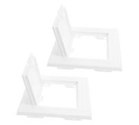 LIFKOME 2pcs White Abs Panel Cover for Drywall and Ceiling Inspection Ports, Rectangular Detachable Access Panels with Sleek Modern Design for Homeowners and Contractors