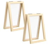LIFKOME 2Pcs Wooden Paper Making Frame DIY Handmade Paper Craft Tools Papermaking Mold for Creative Art Projects and Recyclable Use