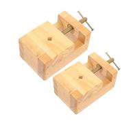 LIFKOME 2pcs Wooden Seal Engraving Clamps Adjustable Carving Vises for Calligraphy Craft DIY Projects Premium Wood Compact Carving Tool for Seal and Stone Fixing