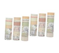 LIFKOME 2sets Vintage Style Washi Decorative Tapes for DIY Crafts Planner Masking Tape Set with Patterns Easy Tear Reusable for Scrapbooking Gift Wrapping Journals Cards and Photo 20rolls*2