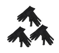 LIFKOME 3 Pairs Elastic Spandex Jewelry Etiquette Gloves Black Breathable Stretchy Gloves for Inspection Archival Handling and Electronics Industry Use