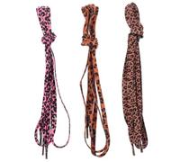 LIFKOME 3 Pairs Flat Leopard Shoelaces for Sneakers Textured Animal Print Shoe Laces Stylish Accessories for Casual Shoes Trainers Boots