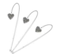 LIFKOME 3 Pcs Heart Shape Hollow Pendant Necklace with Luminous Aroma Holder Copper Openable Case for Solid Essential Oils Mixed Colors DIY Jewelry Gift for Women