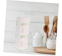 LIFKOME 3 Rolls Disposable Kitchen Oil Absorb Paper Grease Food Wrap with Cute Nordic Leaf Print Biodegradable Cleaning Cloth for Kitchen Wipe and Oil