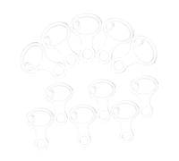 LIFKOME 30pcs Clear Acrylic Embroidery Thread Holder Floss Bobbins with Hanging Flat Smooth Surface for Cross Stitch Sewing Storage and Yarn Organization