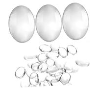 LIFKOME 30pcs Clear Glass Nail Color Beads Oval Display Cards for Salon and Home Use Smooth Professional Nail Polish Art Holder Multi-functional False Tips Showcase