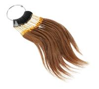 LIFKOME 30pcs Hair Testing Samples Deep Brown 6° Real Human Hair Strands for Salon Hairdressers and Cosmetology Supplies Buckle