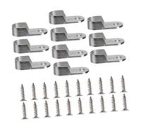 LIFKOME 30Pcs Oval Clothes Rod Bracket Cast Metal Wardrobe Tube Support with Screws Furniture Hardware Hanging Rod Holder for Closet Oval End Supports for Standard