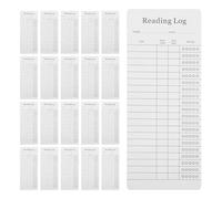 LIFKOME 30pcs Reading List Bookmark Tracker on Coated Paper, Practical White Bookmark Logs for Book Lovers and Avid Readers to Organize Readings and Record Book Titles, for Offices