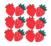 LIFKOME 30pcs Strawberry Cupcake Toppers Cute Berry Cake Decorations for Birthday Parties Showers and Summer Picnics Food Safe Reusable Strawberry Decorations