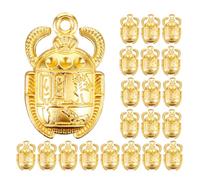 LIFKOME 35pcs Egyptian Scarab Pendant Charms for Necklace and Bracelet Making Vintage Gold Metal Scarab Beetle Accessories Lightweight DIY Jewelry Supplies Cultural Symbolism Craft Charms