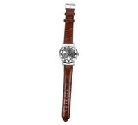 LIFKOME 3pcs 036 036 Mens Fashion Watch Round Dial Manual Mechanical Watch Hollow-Out Case Stainless Steel Pu Band Mens