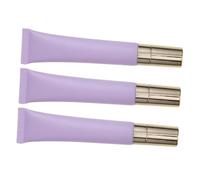 LIFKOME 3pcs 20ml Purple Frosted Eye Cream Dispenser Massage Head Refillable Essential Oil Tube for Travel Squeeze Bottle for Cosmetics