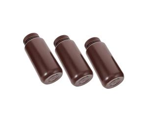 LIFKOME 3pcs 500ml Reagent Sample Storage Bottles with Lids Dark Plastic Empty Laboratory Containers for Chemical and Medicine Storage