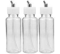 LIFKOME 3pcs 80cc Airbrush Plastic Bottles with Siphon Feed Design for Paint Storage, Wide Compatibility Airbrush Color Containers for Painting and Outdoor Use