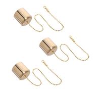 LIFKOME 3pcs Brass Candle Snuffer Extinguisher Vintage Brass Construction Flame Extinguishing Tool for Home Decoration and Wick Putting