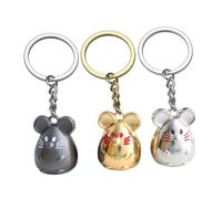 LIFKOME 3pcs Cartoon Mouse Keychain Pendant Creative Metal Keyring Decor for Boys and Girls and Adults Random Colors Friends and Family