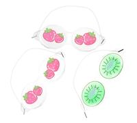 LIFKOME 3pcs Cooling Eye Pads Gel Mask for Kids Cucumber Fruit Extract Reusable Ice Cooling Eye Patches and Soothing Sleep Assorted style