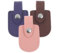 LIFKOME 3pcs Cuticle Scissor Handle Covers for Manicure Pedicure Tools Protective Nail Trimmer Holders in Dark Brown Light Pink and Lightweight and Space-saving Finger Protectors for Safe