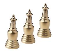 LIFKOME 3Pcs Decorative Pagoda Keychain Pendants Durable Hanging Tower Adornments for DIY Feng Shui Ornaments Economic and Practical Buddhist Decor