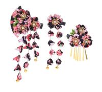 LIFKOME 3pcs Elegant Japanese Kimono Hair Clips with Tassels Lightweight Hanfu Hair Barrettes for Women and Traditional Asian Accessories for Weddings and Cosplay