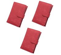 LIFKOME 3pcs Elegant Pu Leather Passport Wallet Organizer for Travel Documents Id Credit Cards Strong Protection Fade-Resistant Travel Accessory