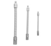 LIFKOME 3pcs Flexible Socket Wrench Extension Bar with Anti-Rust Steel Shaft, Adjustable Flexible Socket Extender Tool for Automotive and Home Repair