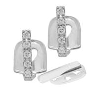 LIFKOME 3pcs Hip Hop Teeth Grills Set Metal Tooth Jewelry Unique Fit for Various Positions Comfortable Snap Veneers Caps for Fashion Enthusiasts