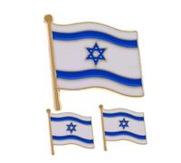 LIFKOME 3pcs Israel Flag Lapel Pins Brooch for Shirts Bags Backpacks Craftsmanship Independence Day Breastpin Distinctive Style Israeli Flag Badge for Party Highlights