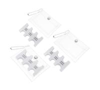 LIFKOME 3pcs Japanese Coin Sorter Wallet 6 Compartments Travel Change Purse | Plastic Material with PVC Pack, Minimalist Modern Rectangle Design, for Tourists and Store Owners