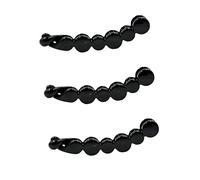 LIFKOME 3pcs Large Toothed Banana Hair Clip Stretchy Ponytail Holder Strong Tension Claw Clamp for Women Black