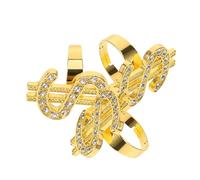 LIFKOME 3pcs Masquerade Decorative Rings Punk Rapper Costume Props Vintage Sign Jewelry for Party and Cosplay Accessories