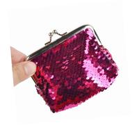 LIFKOME 3pcs Mini Sequin Coin Purse Stylish Mermaid Pattern Small Wallets for Change Pouch Idea with Sparkling Sequins in Green Black Rose Red Silver Blue Purple