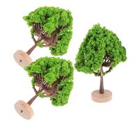 LIFKOME 3pcs Miniature Model Scenery Trees DIY Fake Diorama Roadway Trees for Micro Landscape Architecture Building Decoration Crafting