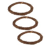 LIFKOME 3pcs Natural Grapevine Wreath Oval Rustic Willow Twig Wreath Form for DIY Crafts Wedding Christmas Front Door Farmhouse Decor