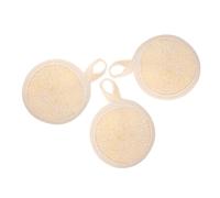 LIFKOME 3pcs Natural Loofah Facial Scrub Pads 8x8cm Exfoliating Face Washing Pads for Women Gentle Dead Skin Removal Biodegradable Facial Cleaning Bath Accessories