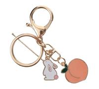 LIFKOME 3pcs Peach Keyring Pendant Accessory for Keys Cute Cartoon Design Blessings for Family and Friends Unique Peach Element Keychain