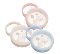 LIFKOME 3Pcs Portable Baby Pacifier Storage Box Handle Dustproof Case for Infant Pacifiers Cute Panda Design for Travel and Daily Use