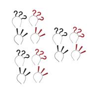 LIFKOME 3pcs Question Mark Headband Unique Punctuation Hair Bands for Halloween Party Cosplay Photo Booth Props Comfortable Fabric Hair Accessories for Women
