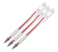 LIFKOME 3pcs Red Microblading Pen with Fine Tip for Eyebrow and Lip Line Mapping Suitable for Tattoo and Piercing