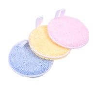 LIFKOME 3Pcs Rounded Makeup Puff Comfortable Face Cleaning Applicators Soft Reusable Makeup Tool for Beginners and Professionals Portable Compact