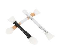 LIFKOME 3Pcs Silicone Mask Brushes Dual-end for Mud Mask Mixing and Stirring Soft Bristles for Facial DIY Craft Body Lotion Application Portable Beauty Tools