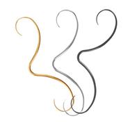 LIFKOME 3pcs Small Fake Septum Rings Stainless Steel Nose Piercing Jewellery with Mustache Design Silver Black Gold Smooth Finish for DIY Style and Versatile Wear