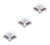 LIFKOME 3pcs Solar Powered Rotating Display Stand Led Lights for Jewelry Watches Mobile Phones and Collectibles Turntable Showcase for Retail and Home Use