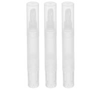 LIFKOME 3pcs Versatile Refillable Cosmetic Pens Transparent Tubes with Silicone Tips for Travel Lip Gloss Cuticle Oil and Foundation Dispensing Lightweight and Compact Go Beauty